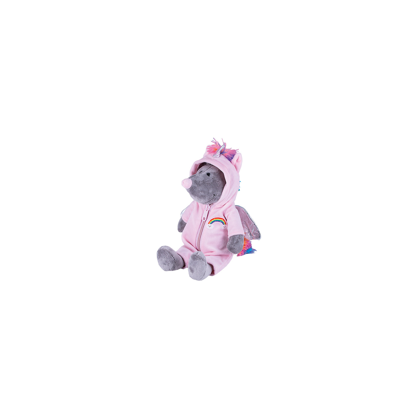 фото Мягкая игрушка Softoy Мышь в костюме единорога 26 см
