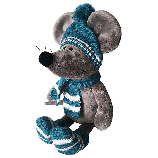 

Мягкая игрушка Softoy Мышь в шарфе 36 см