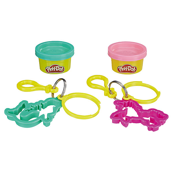 Игровой набор Play-Doh "Баночка и штамп" Брелок русалка и единорог Hasbro 12904043