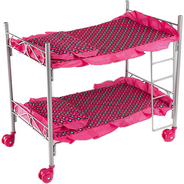 фото Кроватка двухэтажная Buggy Boom Loona, темно-розовый с узором