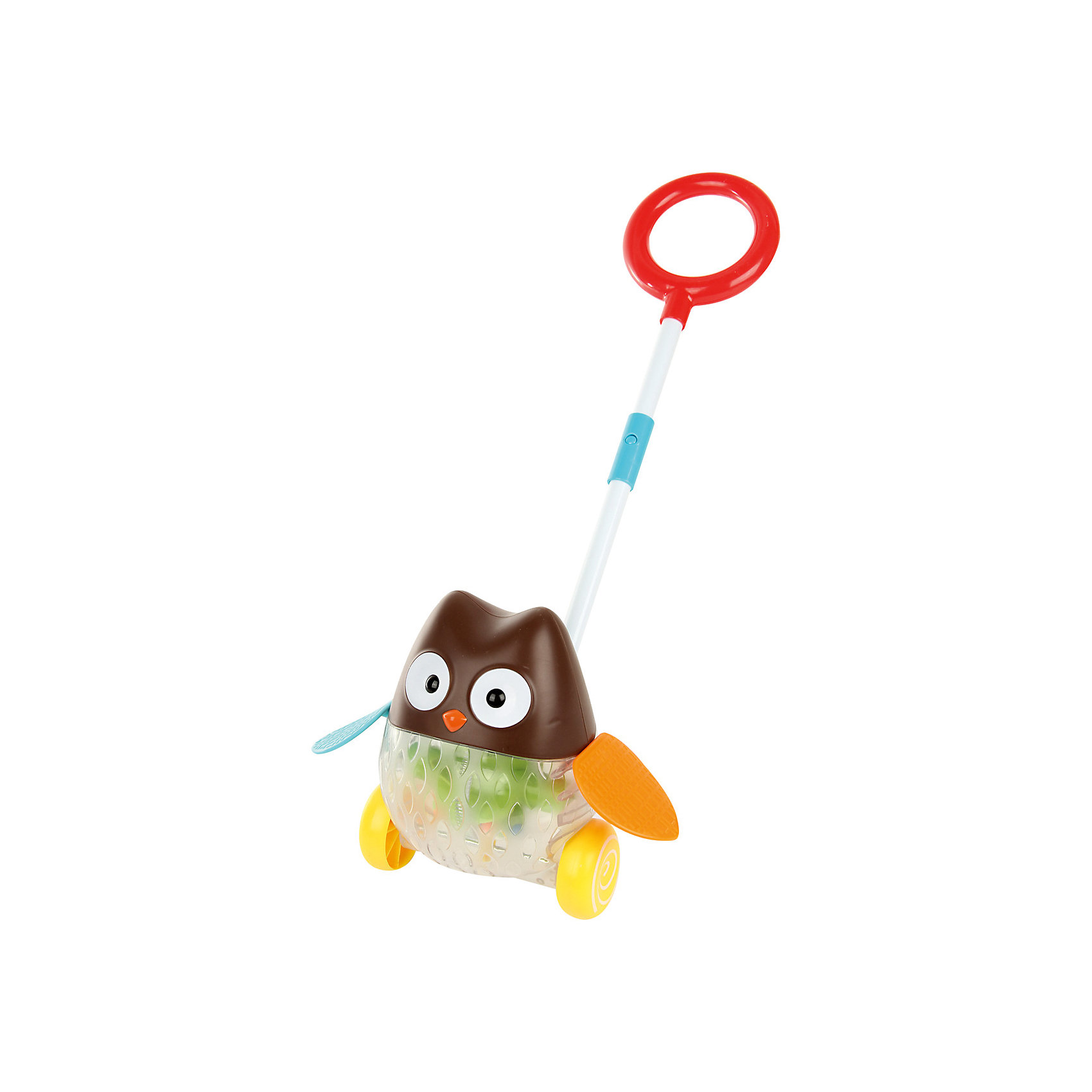 фото Игрушка-каталка с ручкой Ути Пути "Весёлая птичка" Сова Ути-пути
