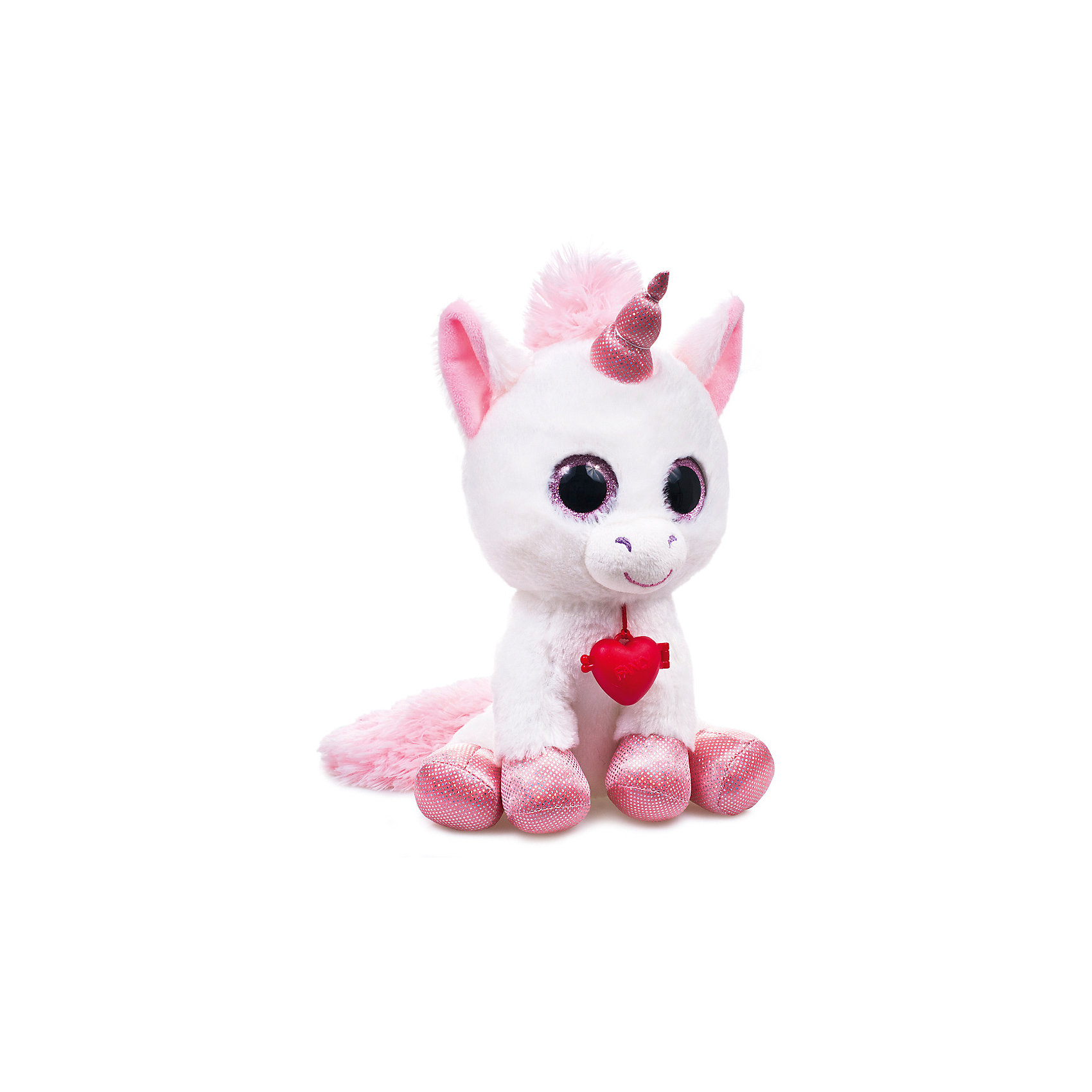 фото Мягкая игрушка Fancy "Глазастик единорог", бело-розовый