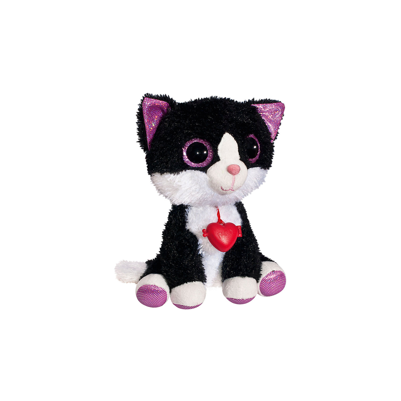 фото Мягкая игрушка Fancy "Глазастик котик", черный