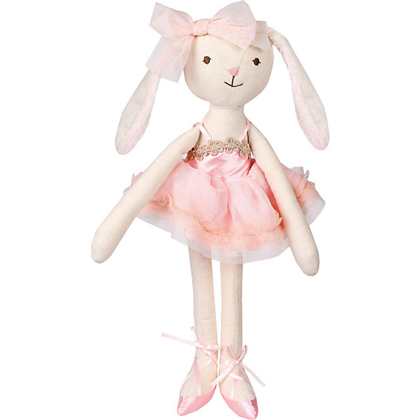 фото Мягкая игрушка Angel Collection "Зайка тильда", 36 см, бело-розовая