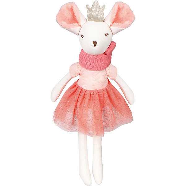 фото Мягкая игрушка Angel Collection "Мышка тильда", 31 см, бело-розовая