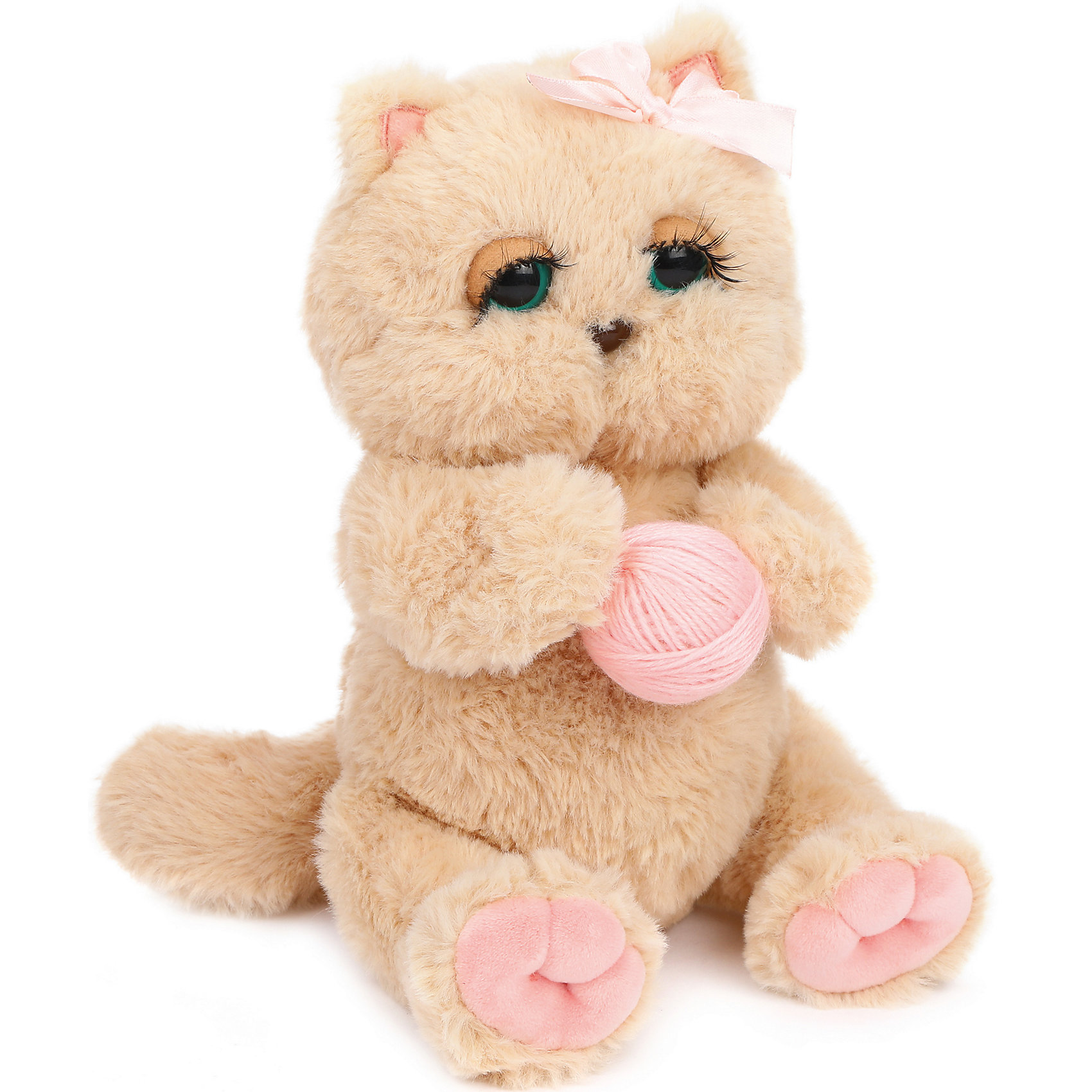 Мягкая игрушка "Киска Персик с клубком", бежево-розовая Angel Collection 12969788