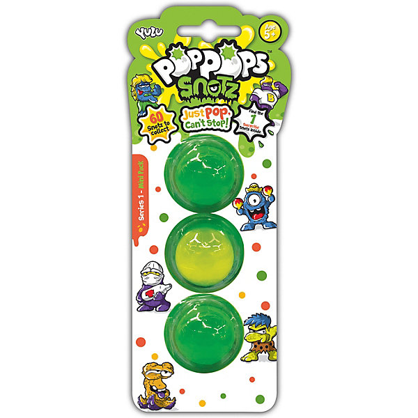 

Игровой набор Yulu PopPops Snotz, 3 шт, Зеленый