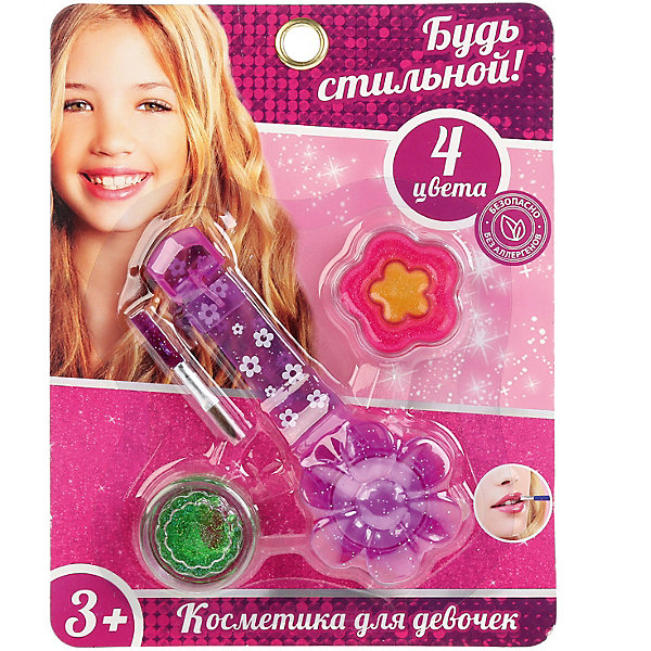 фото Косметика для девочек Играем вместе "Блеск для губ. Будь стильной", 4 цвета
