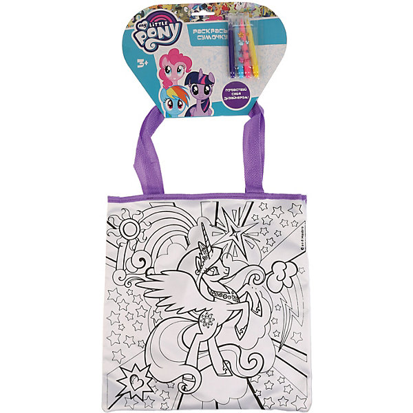 

Сумочка для росписи MultiArt My Little Pony с фломастерами и стразами, Разноцветный