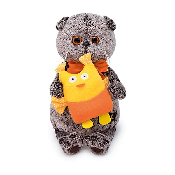 

Мягкая игрушка Budi Basa Кот Басик с совой, 25 см, Коричневый