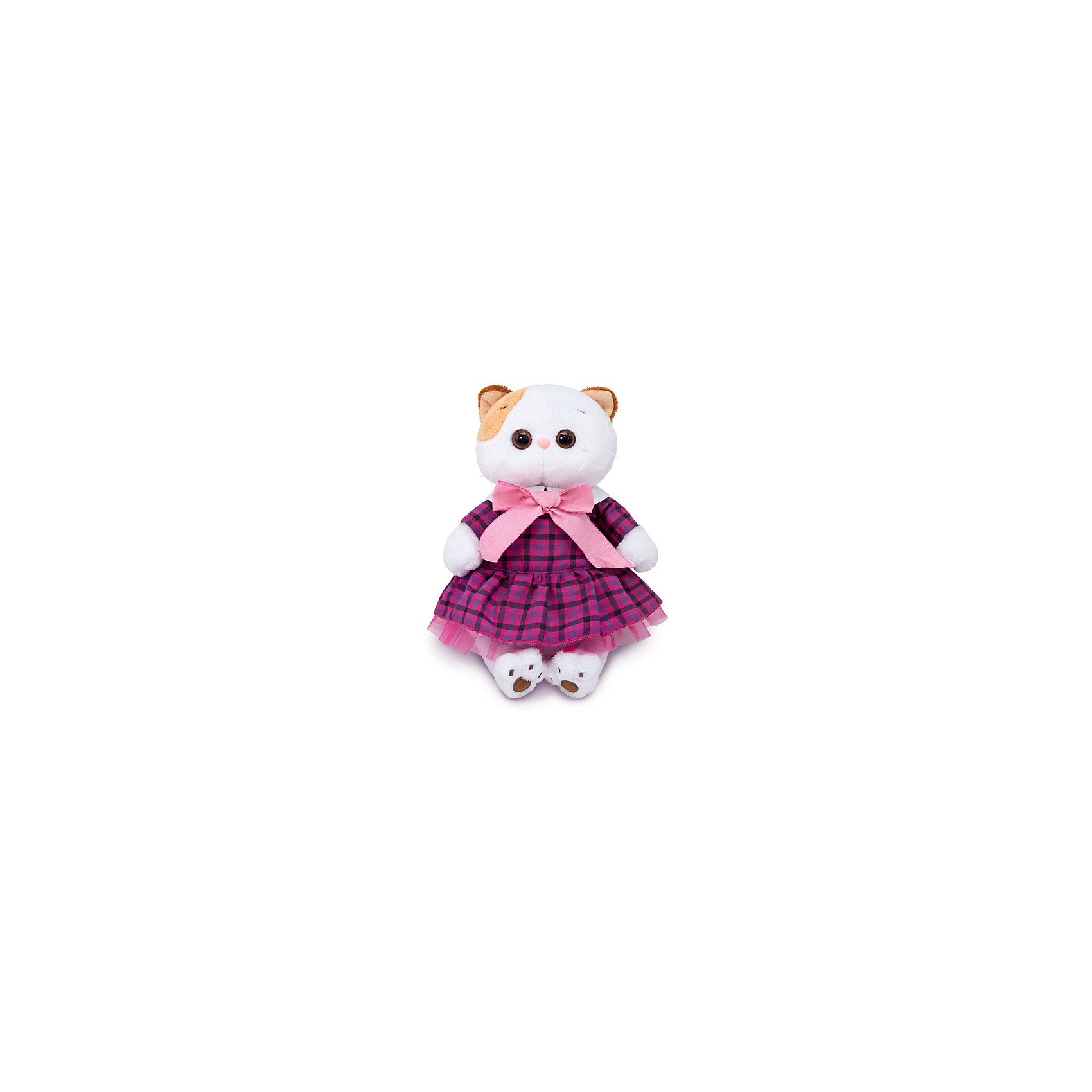 Мягкая игрушка Кошечка Ли-Ли в платье в клетку, 27 см Budi Basa 12977575