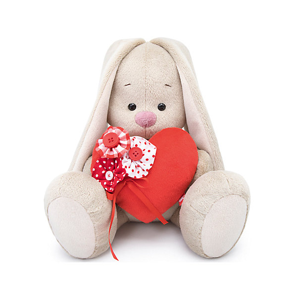 фото Мягкая игрушка Budi Basa Зайка Ми с красным сердечком, 18 см