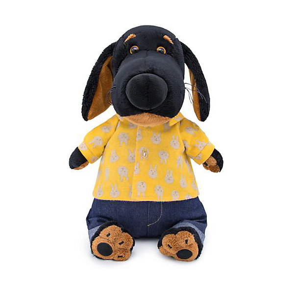 фото Мягкая игрушка Budi Basa Собака Ваксон в джинсах и желтой рубашке, 29 см
