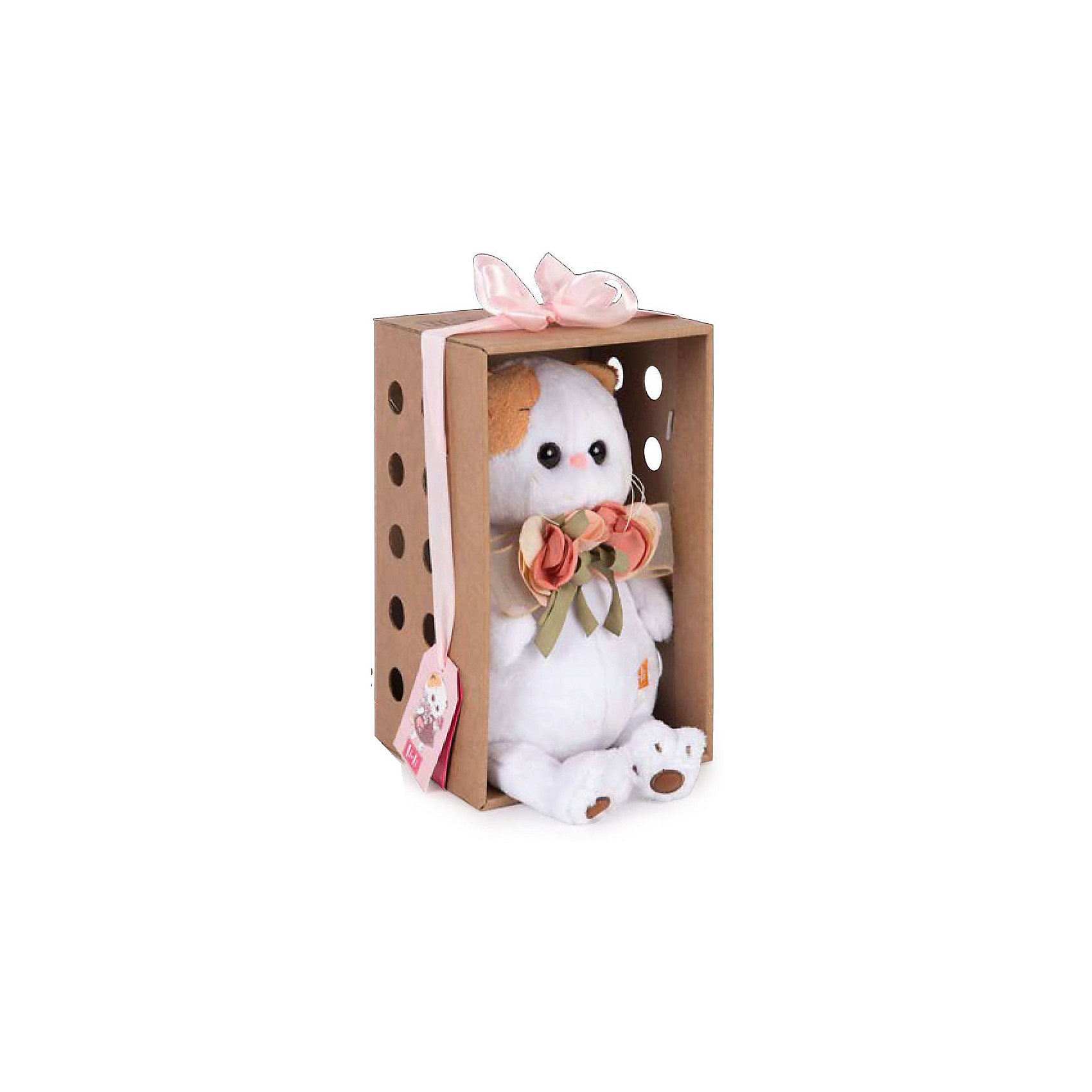 фото Мягкая игрушка Budi Basa Кошечка Ли-Ли с белым букетом, 27 см