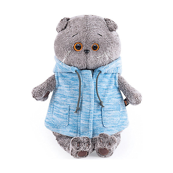 

Мягкая игрушка Budi Basa Кот Басик в голубом жилете, 30 см, Коричневый, Мягкая игрушка Budi Basa Кот Басик в голубом жилете, 30 см