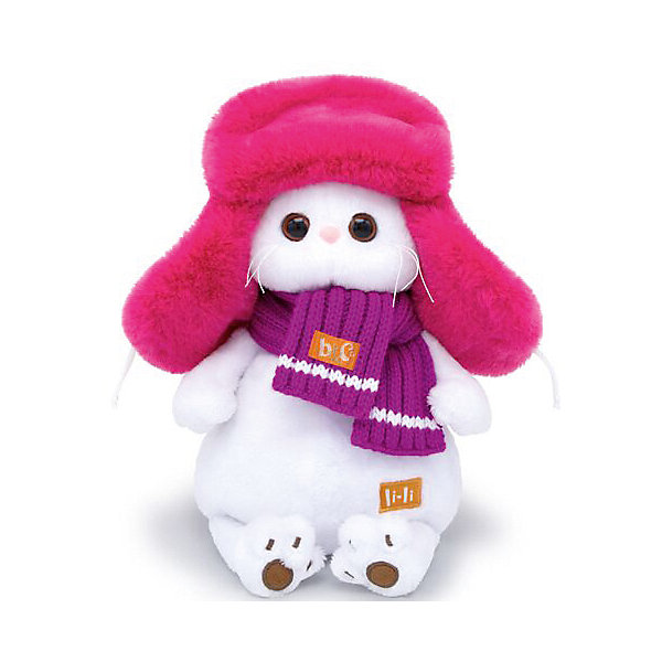 

Мягкая игрушка Budi Basa Кошечка Ли-Ли в меховой шапке, 27 см, Белый