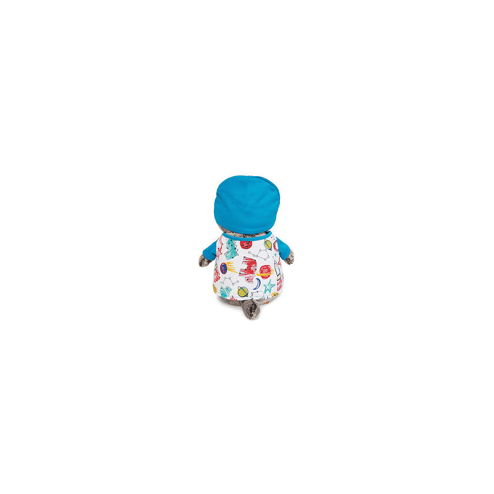 фото Мягкая игрушка Budi Basa Кот Басик в футболке космос и в шапочке, 25 см