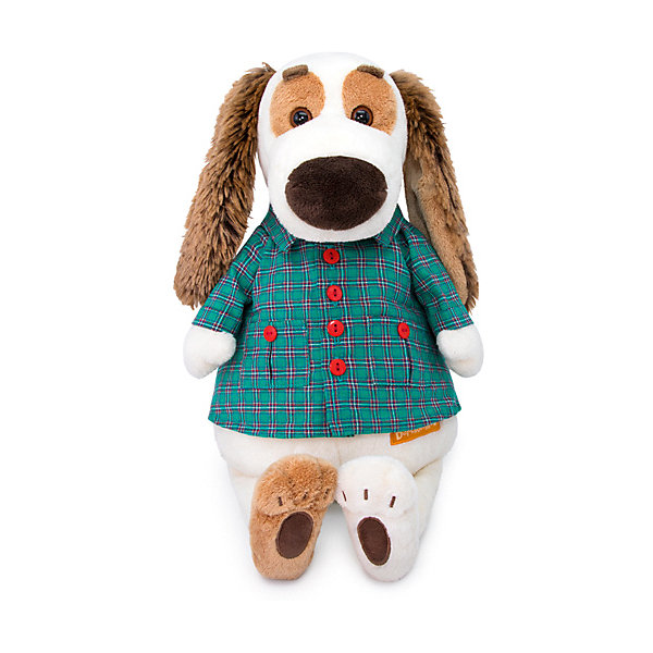 фото Мягкая игрушка Budi Basa Собака Бартоломей в рубашке, 33 см