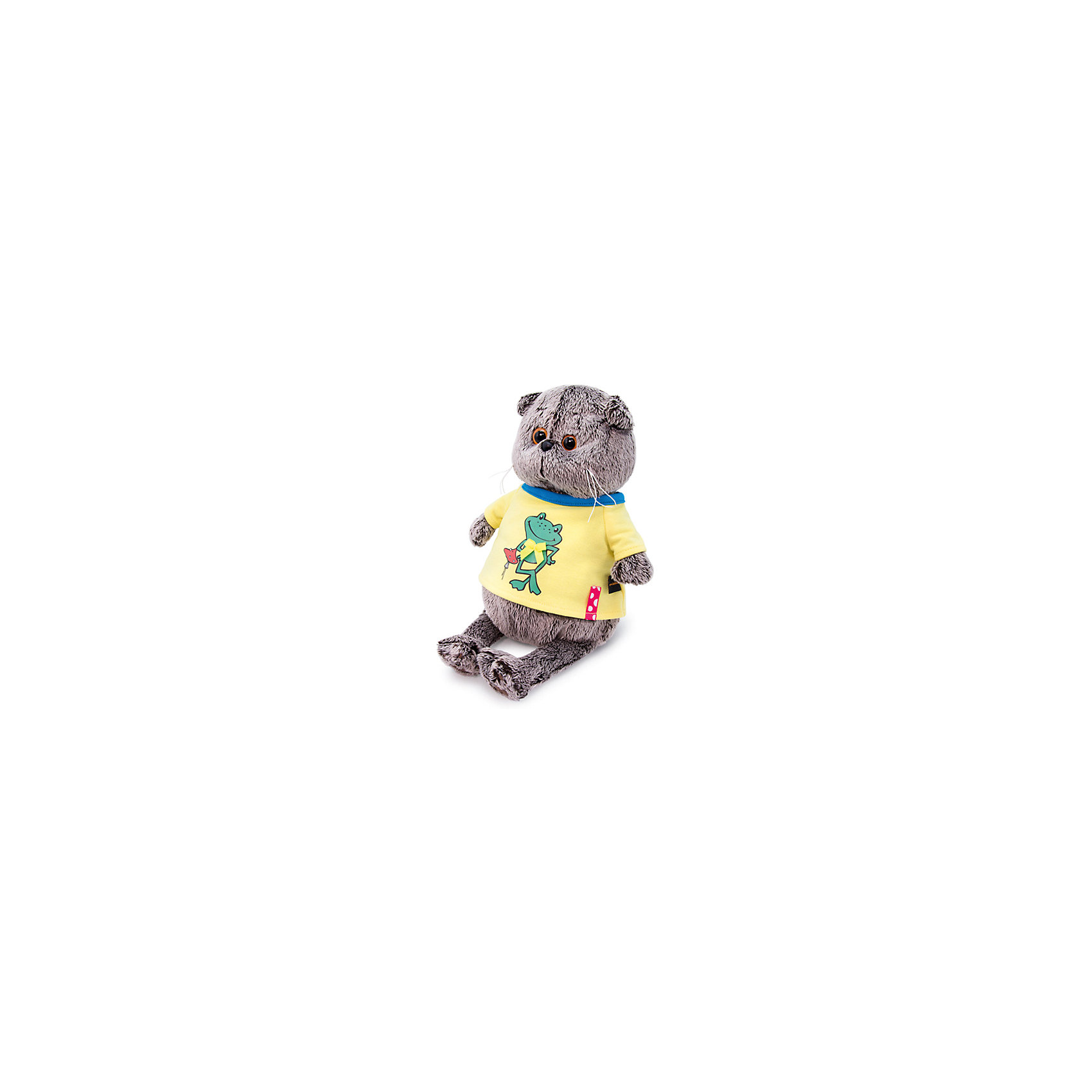 фото Мягкая игрушка Budi Basa Кот Басик в футболке с принтом "Лягушонок", 30 см