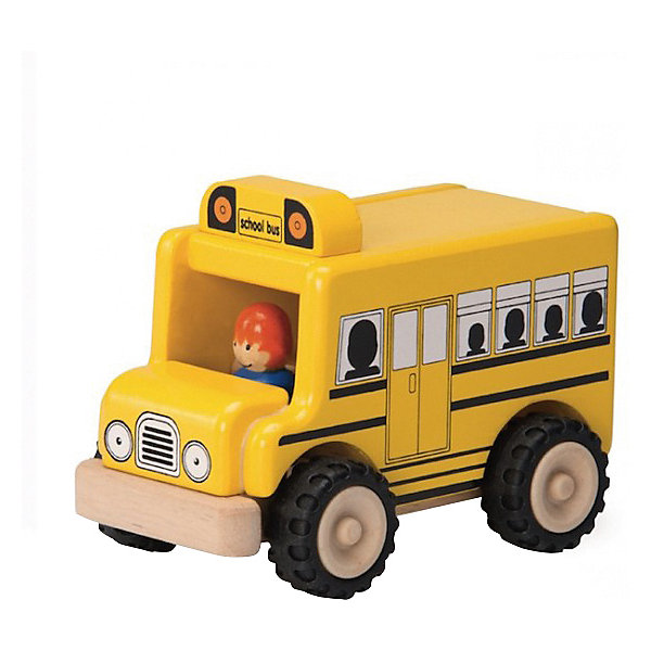 фото Деревянная игрушка Wonderworld Miniworld Школьный автобус