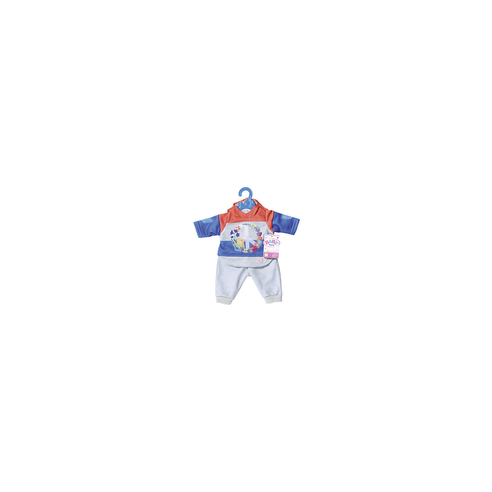 Одежда для куклы Baby Born Цветочный костюм, синий Zapf Creation 12990297