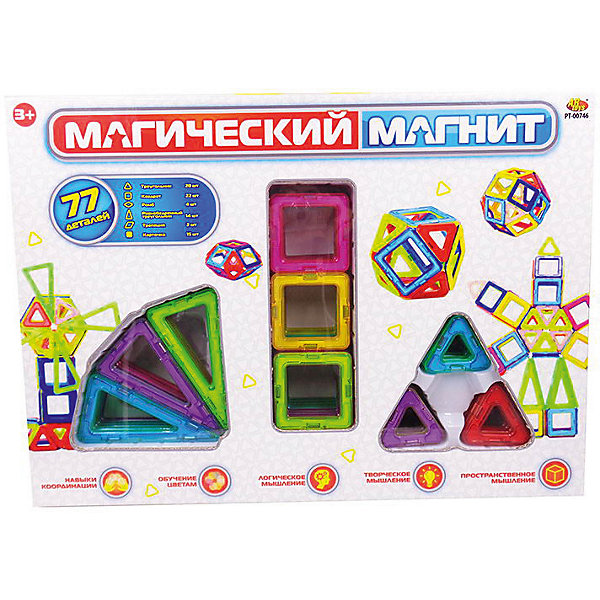 Конструктор "Магический магнит", 77 предметов ABtoys 12996792