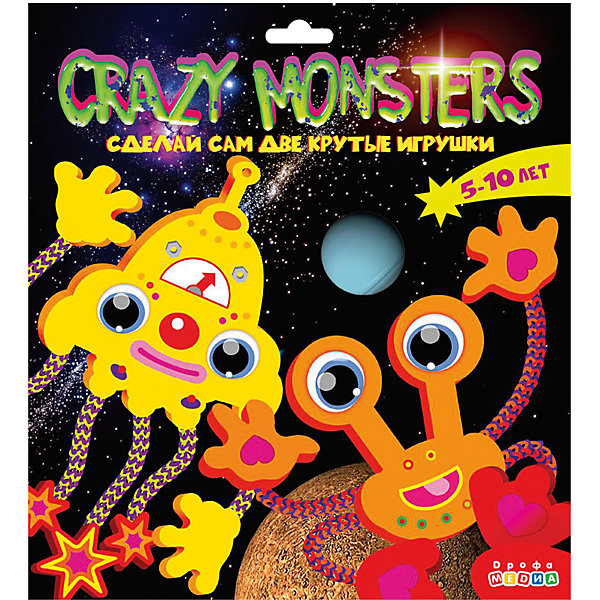 

Набор для творчества Дрофа-Медиа "CRAZY MONSTERS. Пришелец и робот", Разноцветный