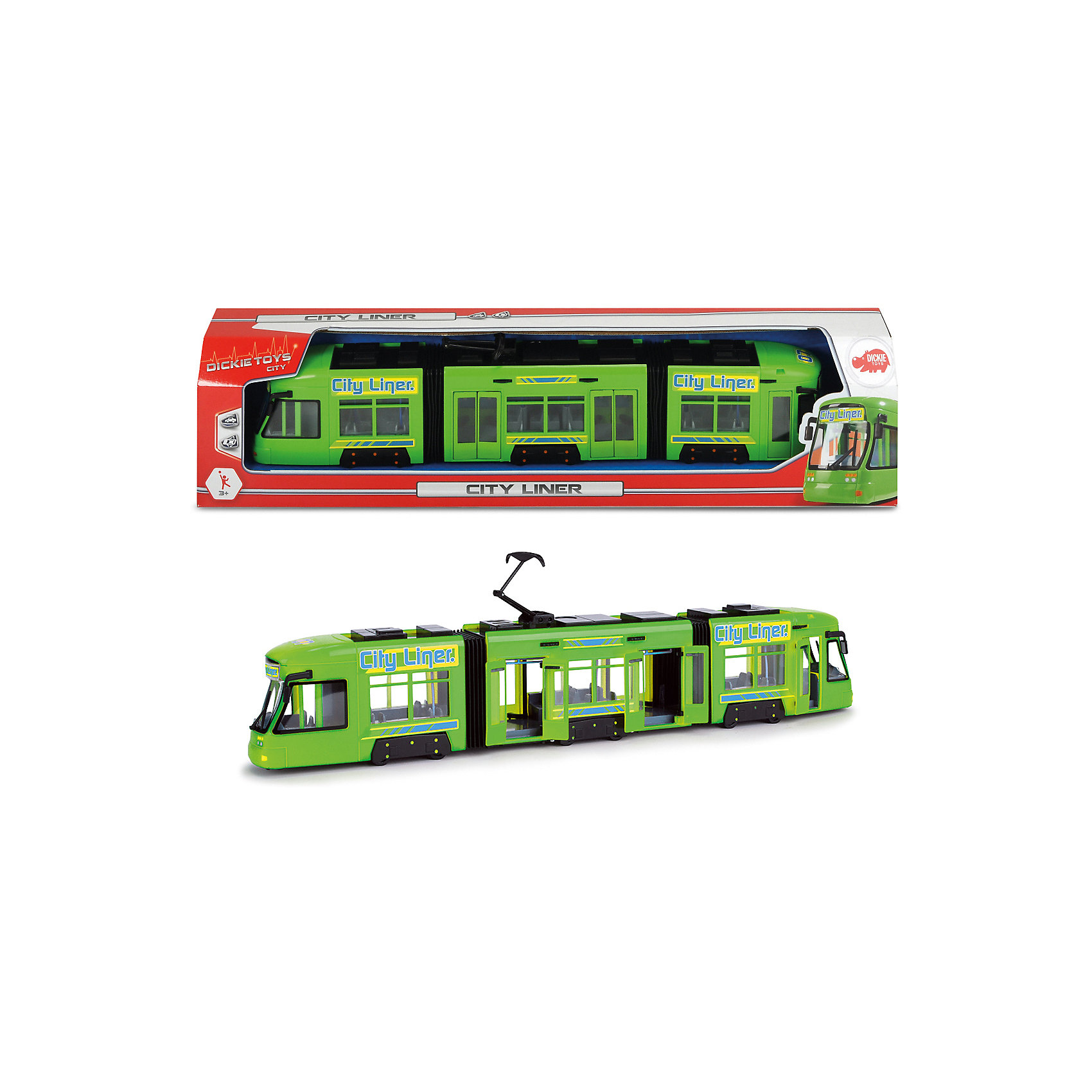 Городской трамвай зеленый, 46 см Dickie Toys 13005857