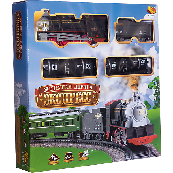 

Железная дорога Abtoys "Экспресс", 16 предметов, Grau/schwarz, Железная дорога Abtoys "Экспресс", 16 предметов