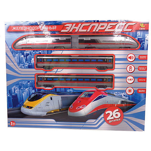 

Железная дорога Abtoys "Экспресс", 26 предметов, Разноцветный, Железная дорога Abtoys "Экспресс", 26 предметов