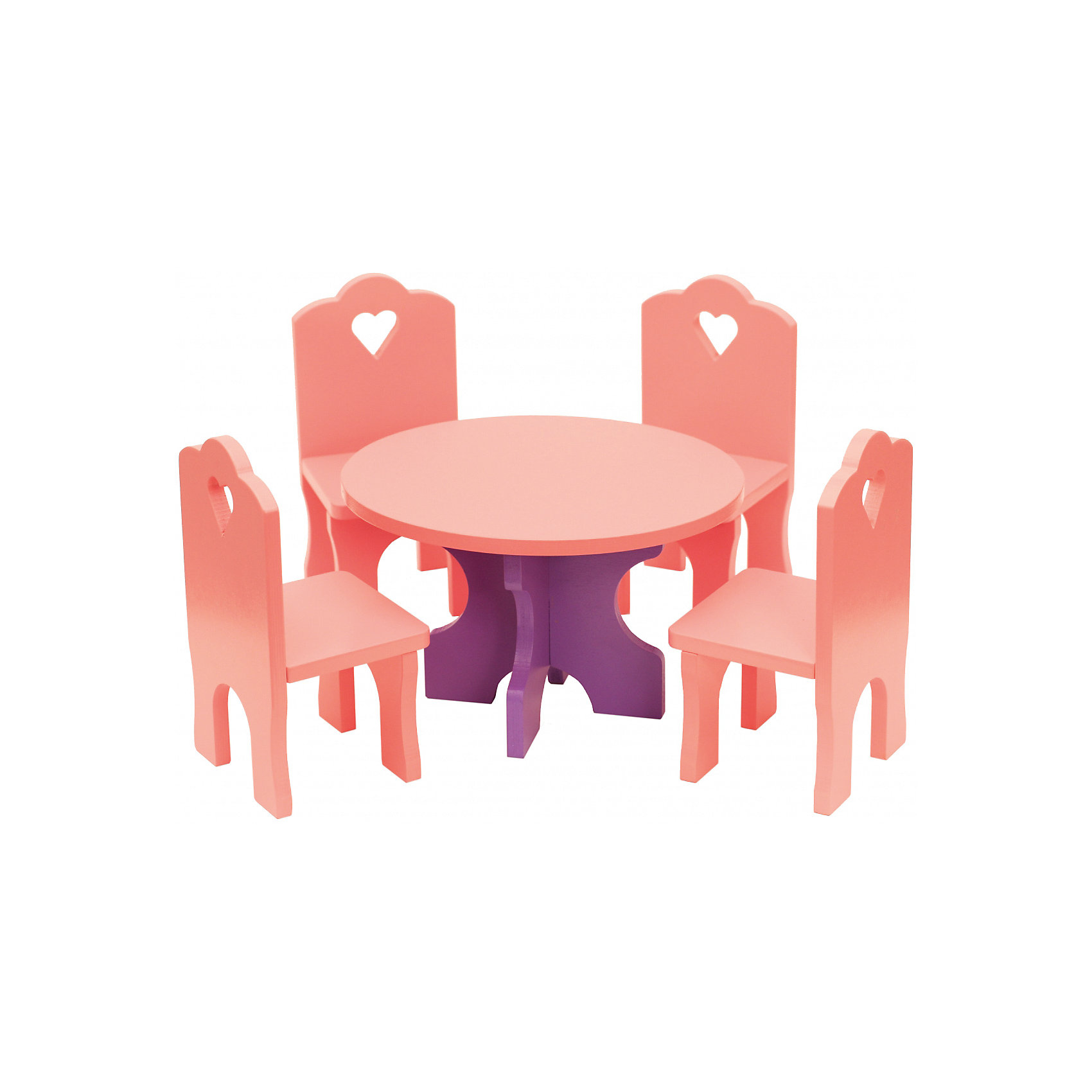 Краснокамская игрушка столик с четырьмя стульчиками км-03