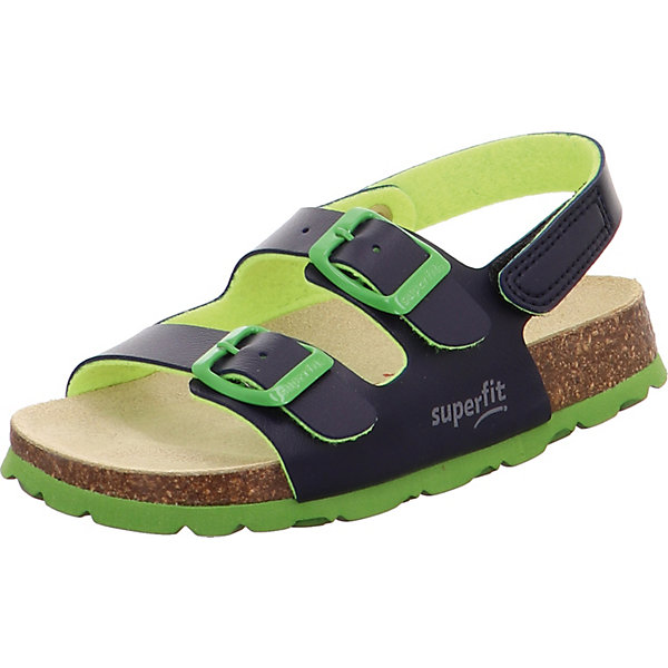 

Сандалии Superfit, Schwarz/grün, Сандалии Superfit