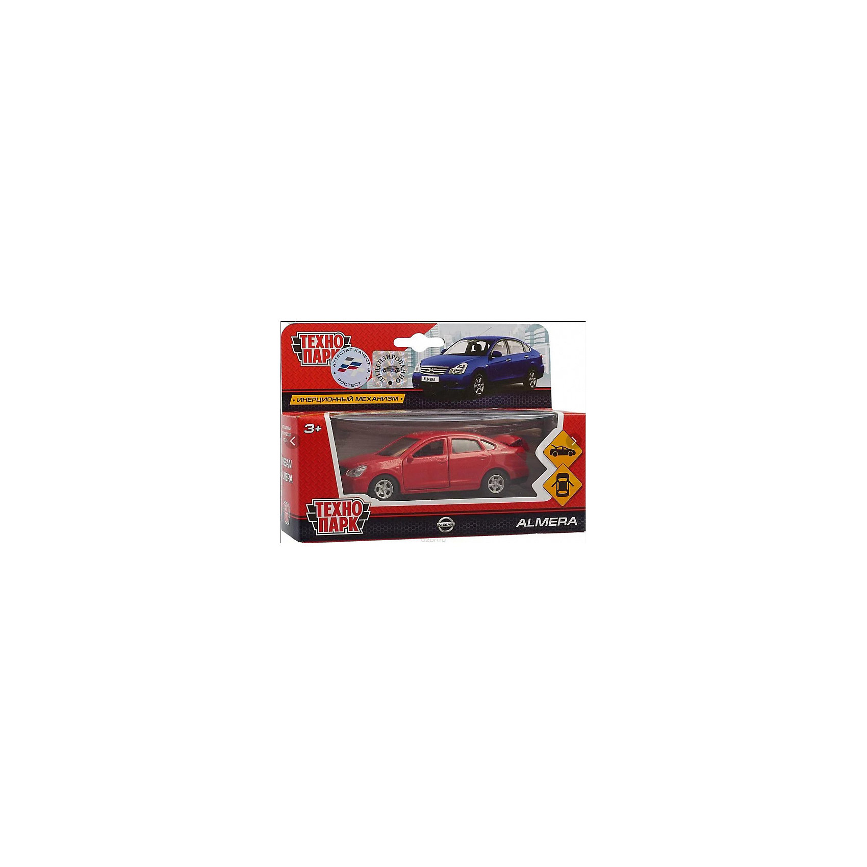 Металлическая машинка Технопарк Nissan Almera, красная 13034517