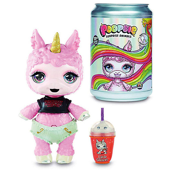 Пупс MGA Entertainment Poopsie Surprise Unicorn Лама, 35 см, бело-розовая 13036403