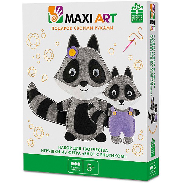 

Набор для творчества Maxi Art "Игрушки из фетра" Енот с енотиком