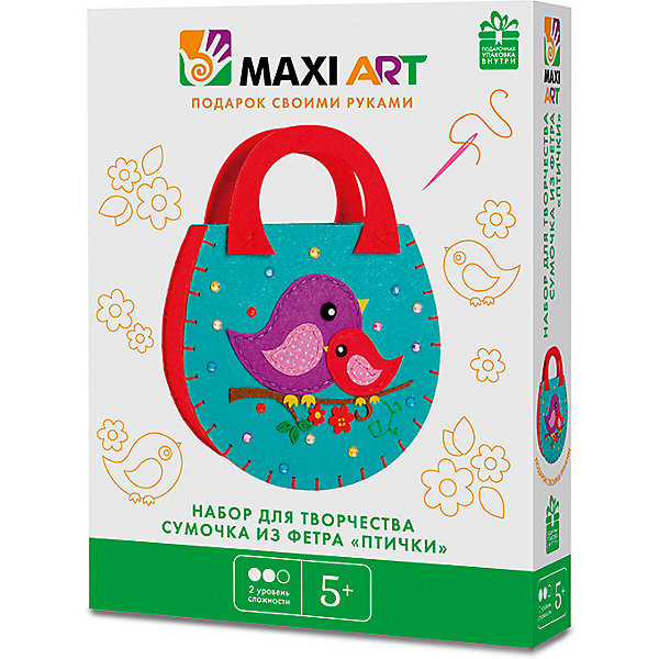 

Набор для творчества Maxi Art "Сумочка из фетра" Птички
