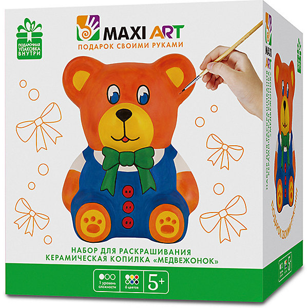 

Набор для раскрашивания Maxi Art "Керамическая копилка" Медвежонок
