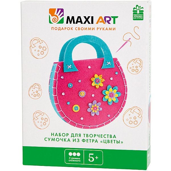 

Набор для творчества Maxi Art "Сумочка из фетра" Цветы