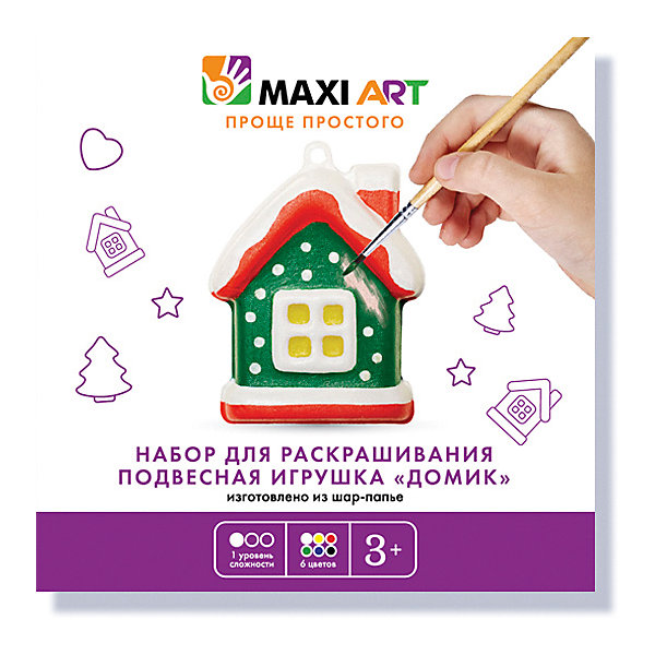 

Набор для раскрашивания Maxi Art "Подвесная игрушка" Домик