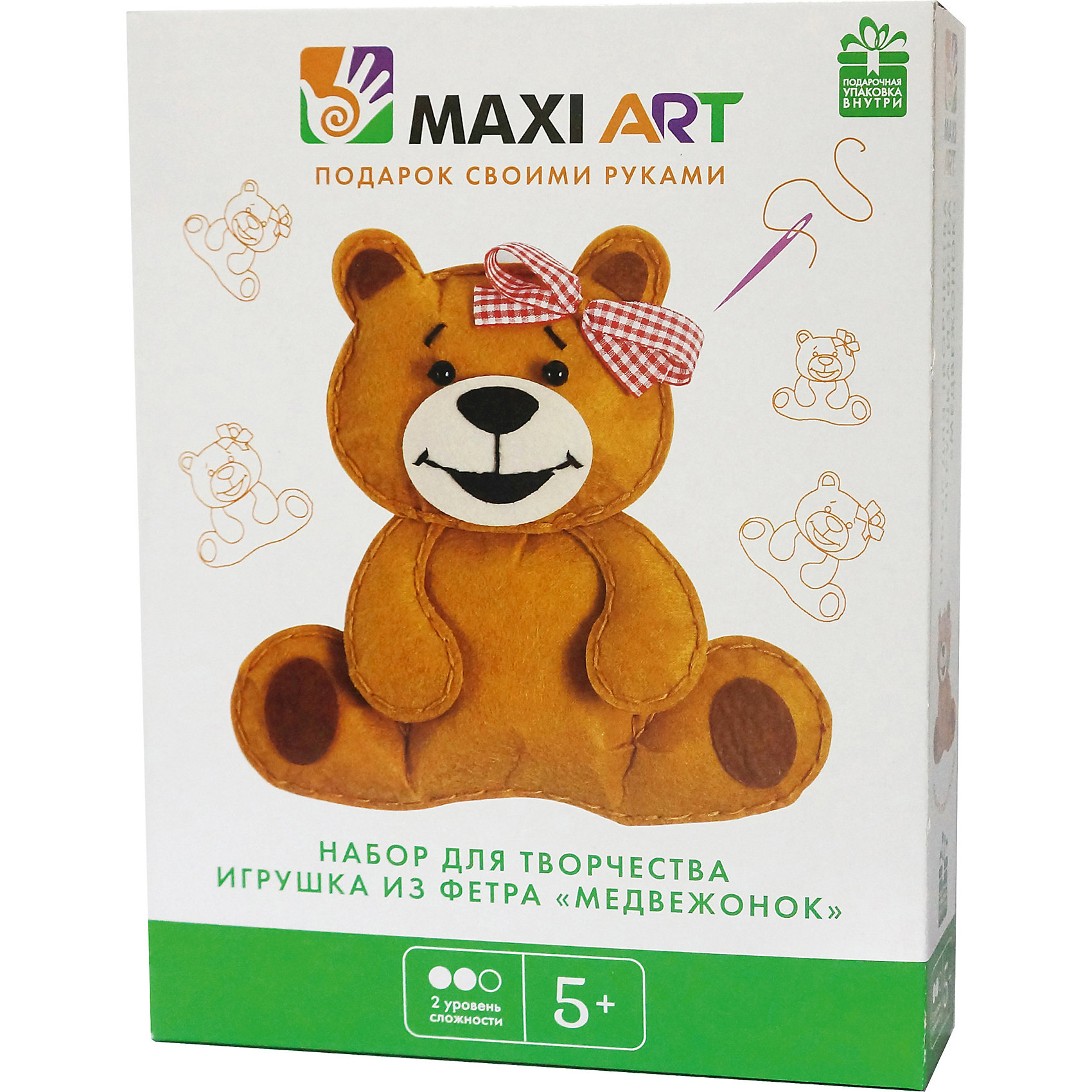 фото Набор для творчества Maxi Art "Игрушка из фетра" Медвежонок