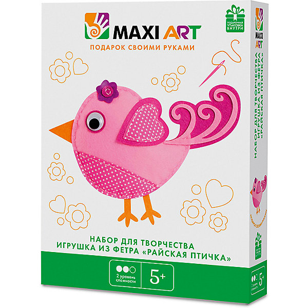 

Набор для творчества Maxi Art "Игрушка из фетра" Райская птичка