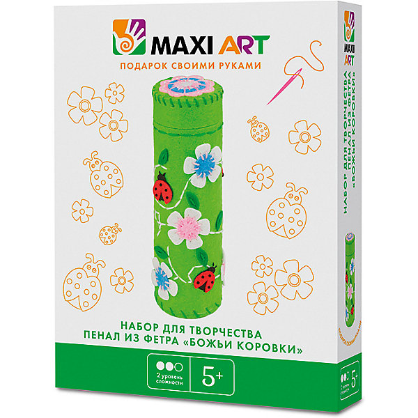 

Набор для творчества Maxi Art "Пенал из фетра" Божьи коровки