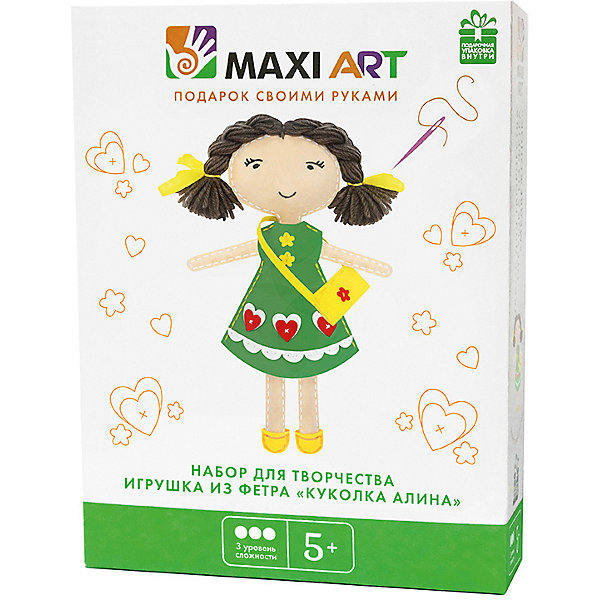 

Набор для творчества Maxi Art "Игрушка из фетра" Куколка Алина