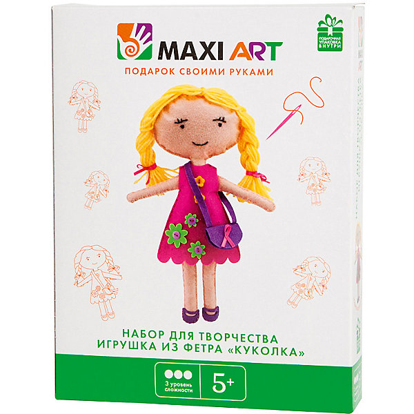 

Набор для творчества Maxi Art "Игрушка из фетра" Куколка