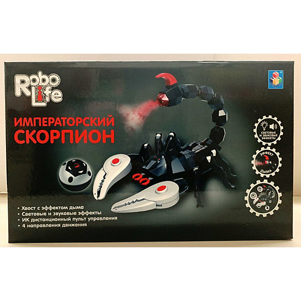 

Игрушка на ИК управлении 1Toy RoboLife Императорский Скорпион, Черный, Игрушка на ИК управлении 1Toy RoboLife Императорский Скорпион