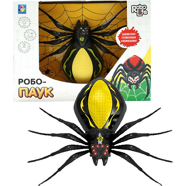 

Радиоуправляемая игрушка 1Toy RoboLife Робо-паук, чёрно-жёлтый, Черный/желтый