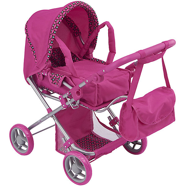 

Коляска-трансформер 2-в-1 для кукол Buggy Boom Infinia, малиновая