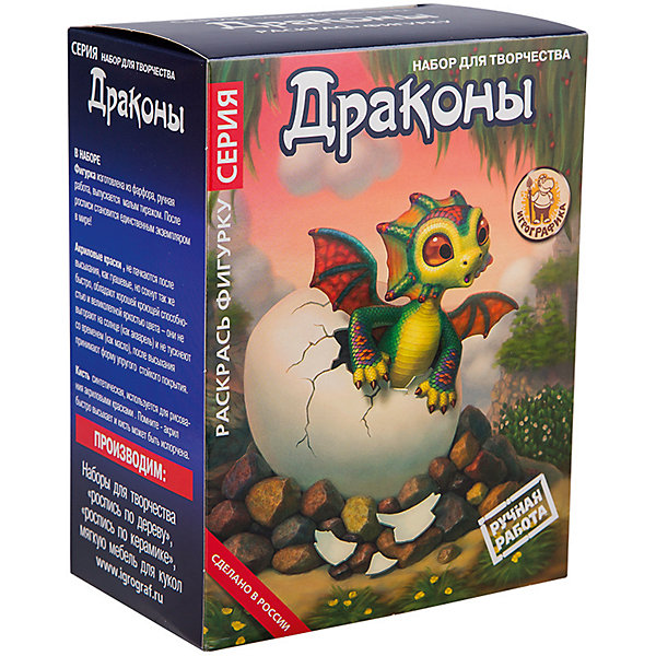 

Набор для росписи фигурки из керамики Игрографика "Дракон малыш"