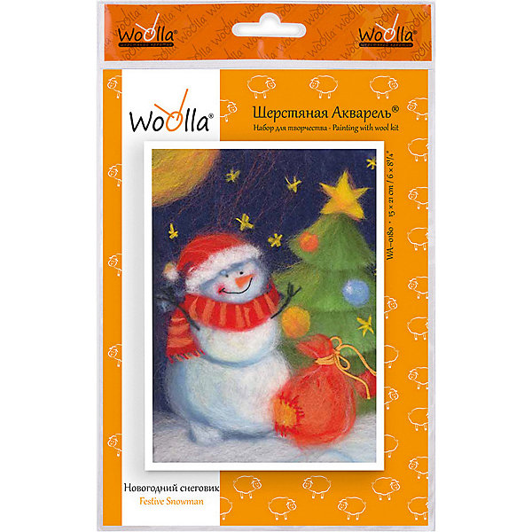 

Набор для валяния Woolla "Новогодний снеговик, Набор для валяния Woolla "Новогодний снеговик"