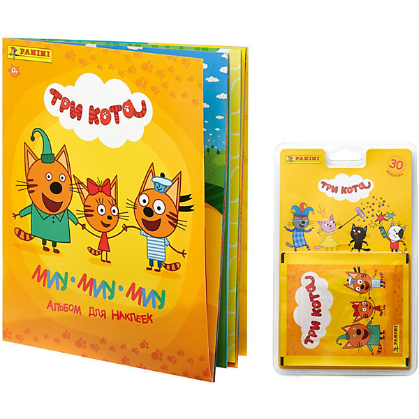 

Альбом и блистер с наклейками Panini Три кота, 30 наклеек